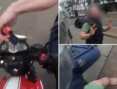 Λονδίνο: Ποδηλάτης προσπάθησε να κλέψει τα κλειδιά μοτοσικλετιστή αλλά ... (βίντεο)